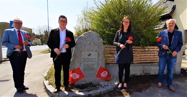 Von links: Christian Gratzl, Michael Lindner, Alexandra Röhrenbacher und Hans Affenzeller. | Foto: SPÖ