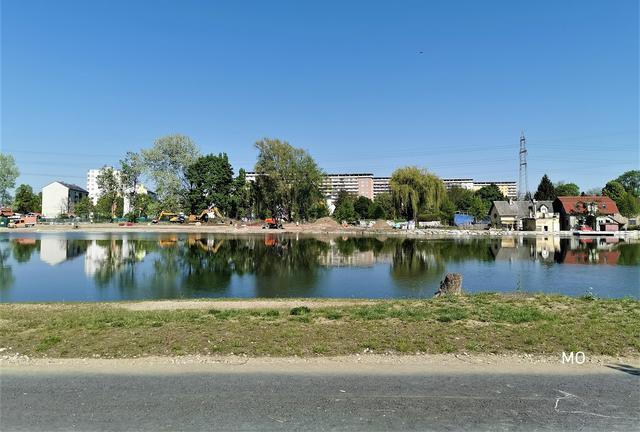 Grünanger, Bauarbeiten, Seichtwasserzone