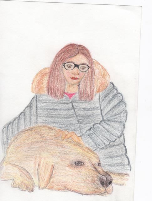Michael Pfeifer mit Christina Pfeifer (14 Jahre) und Hund "Mailo"