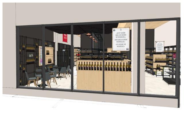 Die Filiale eröffnet am 2. Mai. Der Gastronomiebereich folgt Mitte Mai. | Foto: Wein &amp; Co