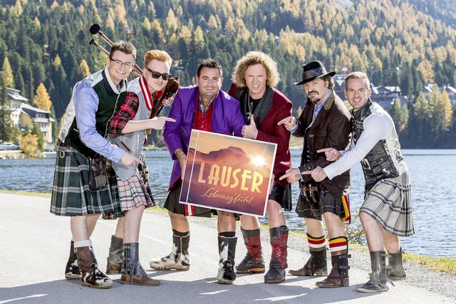 Seit Jahren erfolgreich unterwegs. Die Lauser mit ihren "Kilts" und neuer CD "Lebensg'fühl".