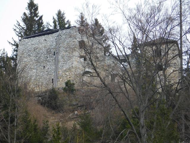 Blick von der Gaberlstraße auf die Ruine