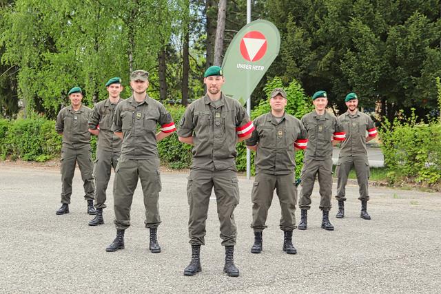 Die Milizsoldaten der 3. Jägerkompanie des Jägerbataillons 8.