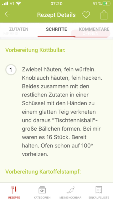 App-Tipp der Woche: Unser App-Tipp der Woche "Kochbar" ist eine umfangreiche Rezeptsammlung. Jeden Tag gibt es neue Rezeptvorschläge. Zusätzlich punktet die App mit eigenen Kategorien für saisonale Rezepte. | Foto: Screenshot