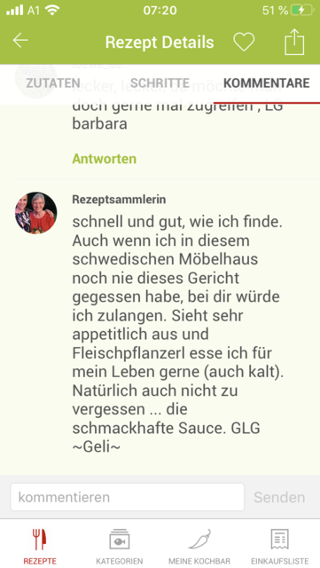 App-Tipp der Woche: Unser App-Tipp der Woche "Kochbar" ist eine umfangreiche Rezeptsammlung. Jeden Tag gibt es neue Rezeptvorschläge. Zusätzlich punktet die App mit eigenen Kategorien für saisonale Rezepte. | Foto: Screenshot