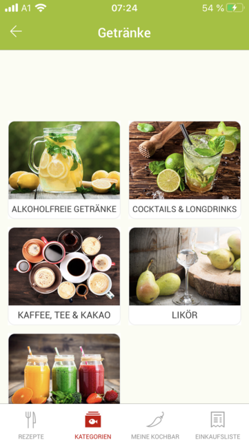 App-Tipp der Woche: Unser App-Tipp der Woche "Kochbar" ist eine umfangreiche Rezeptsammlung. Jeden Tag gibt es neue Rezeptvorschläge. Zusätzlich punktet die App mit eigenen Kategorien für saisonale Rezepte. | Foto: Screenshot