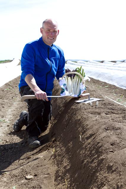 Markus Kleedorfer auf seinem Spargelfeld in Höbersdorf. | Foto: Kleedorfer