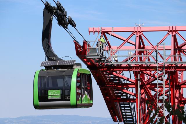Die Grünberg- Seilbahn wurde gewartet.
