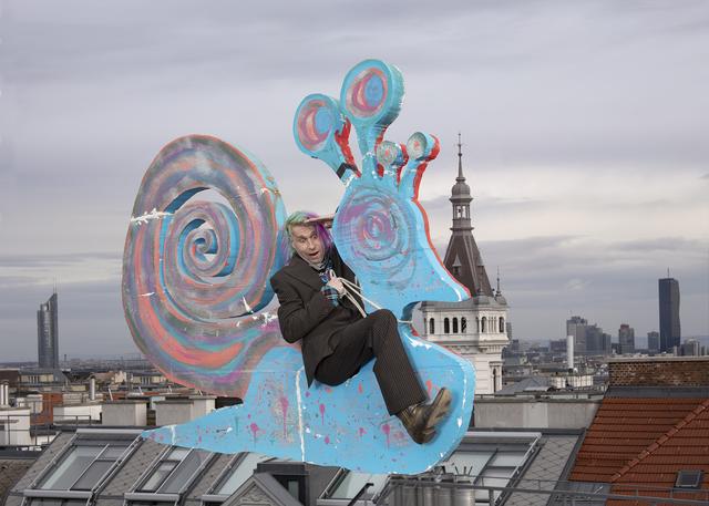 Ein Währinger Urgestein: Künstler Mike Blumentopf ist beim "Artwalk 18" mit von der Partie. | Foto: Stefan Badegruber