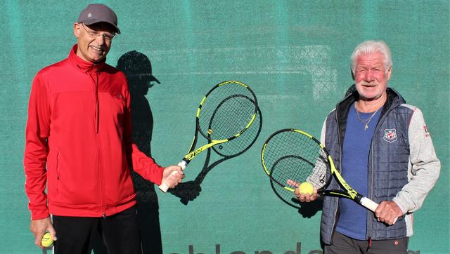Lokalaugenschein am Tennisplatz: Funktionäre Andreas Schlacher (links) und Günther Ziegler vom Tennissportverein Wolfsberg | Foto: Teferle