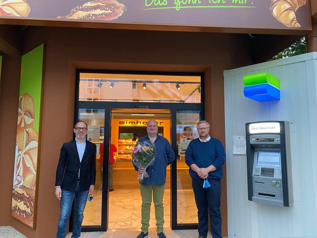 Vizebürgermeister Daniel Kosak, Wolfgang Simhofer und Bürgermeister Michael Göschelbauer