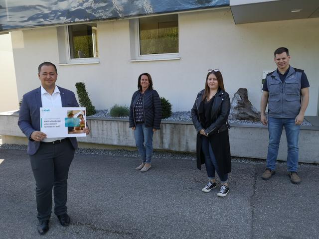 Peter J. Zehetner mit den Mitarbeitern Anita Schönberger, Lisa Aichinger, Bernhard Staudinger (v.l.).