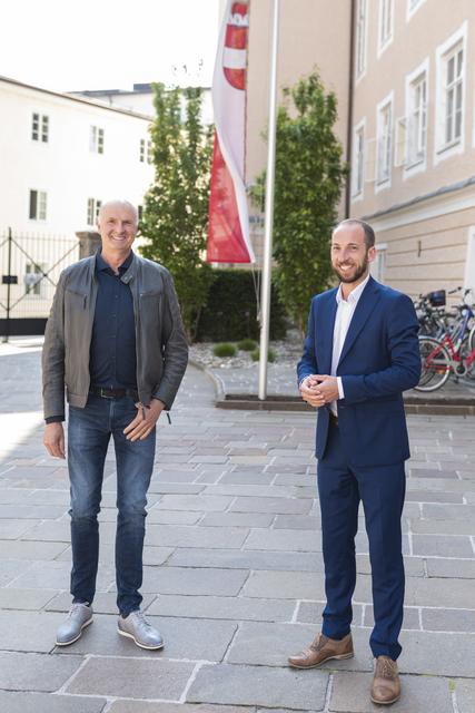 Der kommende Landtagsabgeordnete Hans Ganitzer (li.) mit dem neuen SPÖ-Landeschef David Egger.