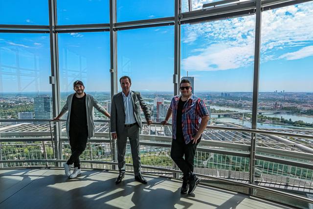 Nick Le Funk, Hermann J. Krammer (General Manager / Managing Director Donauturm), Roman Donner (Stardome United)