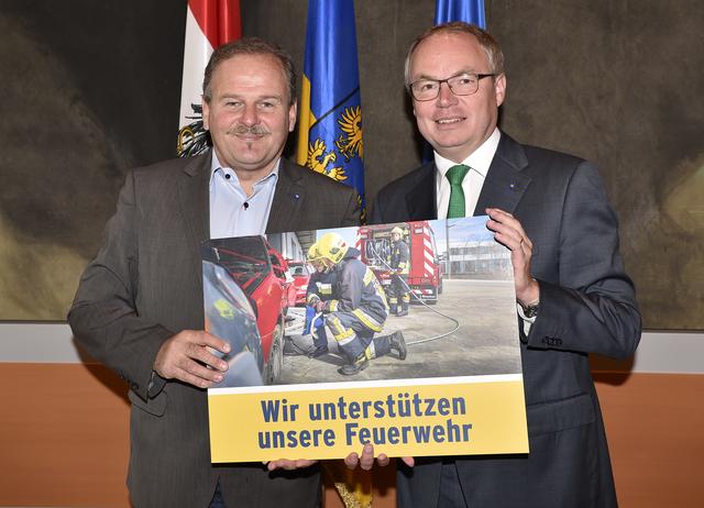 Bundesrat Eduard Köck und Landeshauptfrau-Stellvertreter Stephan Pernkopf. | Foto: NLK/Reinberger