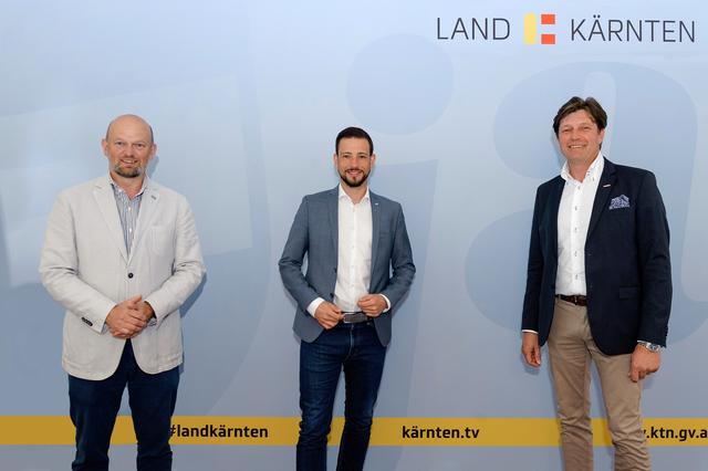Freuen sich auf den Tourismus-Start am Freitag: Christian Kresse, Sebastian Schuschnig und Josef Petritsch (von links)