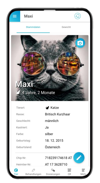 So einfach geht's: Über das "etiga"-App haben Sie alle Daten ihres Lieblings immer am Handy verfügbar.