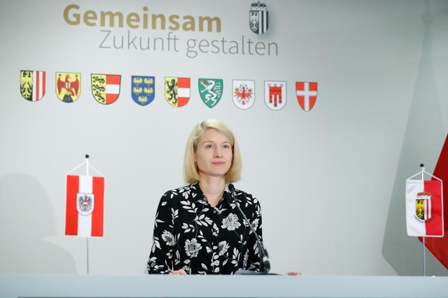 Gesundheitslandesrätin Christine Haberlander informierte am 29. Mai über die Ergebnisse der Gesundheitsreferentenkonferenz aller Bundesländer. | Foto: Land OÖ/Denise Stinglmayr