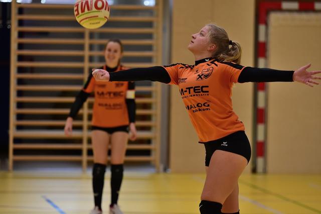 Die Zuspielerin und Pressebeauftragte der Arnreiter Faustballdamen Magdalena Bauer.  | Foto: Manfred Lindorfer