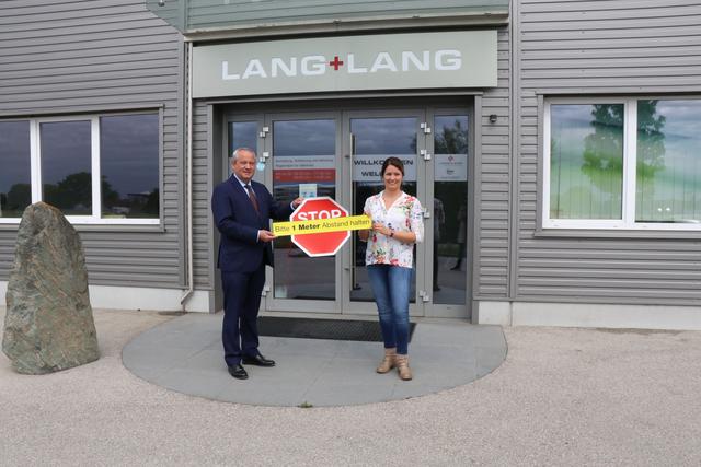 Landtagspräsident Wolfgang Stanek und Denise Lang