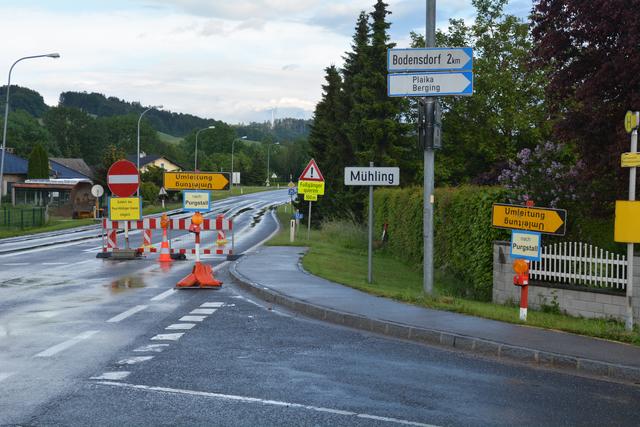 Umleitung auf der Bundesstraße in Richtung Purgstall | Foto: Roland Mayr