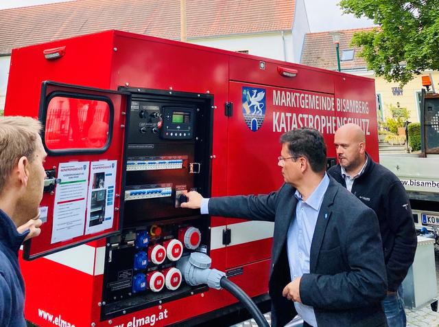 Einschulung bei der Erstinbetriebnahme des neuen Notstromaggregates in Bisamberg.