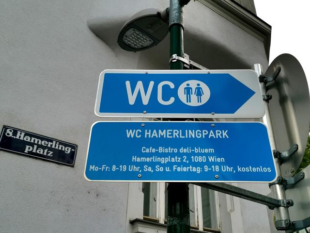 Welches Partnerlokal findet sich für das WC-Problem im Hamerlingpark?