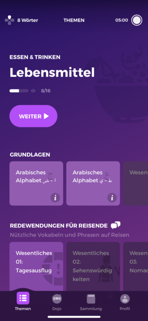 Unser App-Tipp der Woche Drops ist eine Sprachlern-App, bei der man in wenigen Minuten täglich, seinen Wortschatz in verschiedenen Sprachen verbessern kann. | Foto: Screenshot
