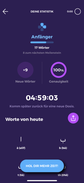 Unser App-Tipp der Woche Drops ist eine Sprachlern-App, bei der man in wenigen Minuten täglich, seinen Wortschatz in verschiedenen Sprachen verbessern kann. | Foto: Screenshot