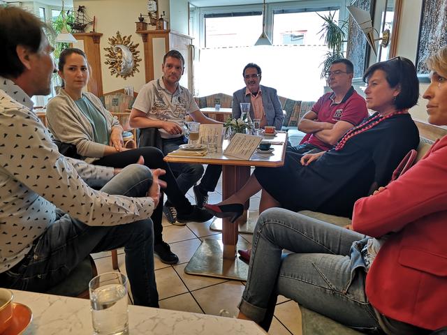 Harald Prandner, Anna Innreiter, Harald Eder, Erich Wahl, Roman Pilz, Birgit Gerstorfer, Michaela Traxler (von links). | Foto: SPÖ Bezirk Perg