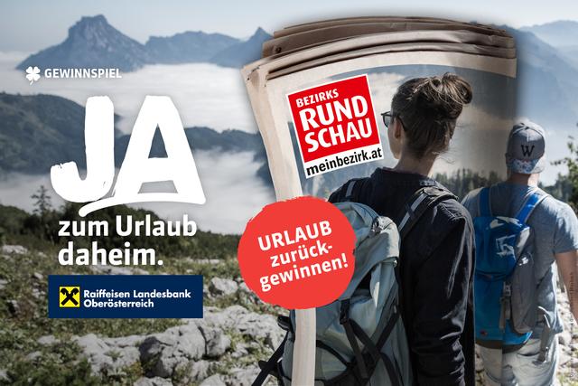 Urlaubsrechnung und ein Foto von deinem Urlaubsmoment an urlaub-daheim@bezirksrundschau.com senden und mit etwas Glück Sparbuchgutscheine in Höhe des Rechnungsbetrags (max. 1.500€ pro Teilnehmer) zurückgewinnen