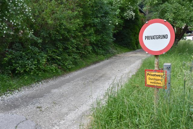 Ein Privatweg im Stillen Tal sorgt für Aufregung