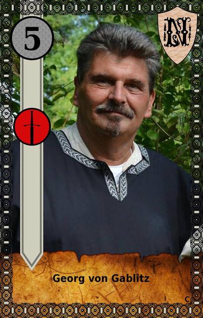 Georg von Gablitz verewigt in einem mittelalterlichen Kartenspiel.