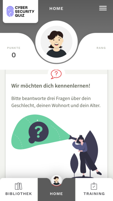 App-Tipp der Woche: Die App Cyber Security Quiz ist eine Lern- und Quizapp mit der die unterschiedlichen Gefahren im Internet ins Bewusstsein gerückt werden soll. Durch das Quiz wird dieses Wissen dann spielerisch abgefragt.  | Foto: Screenshot