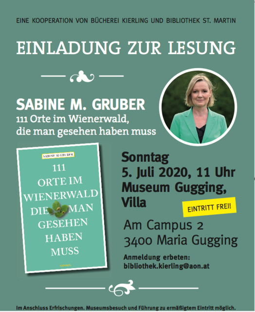 Sabine M. Gruber liest aus ihrem Buch vor.