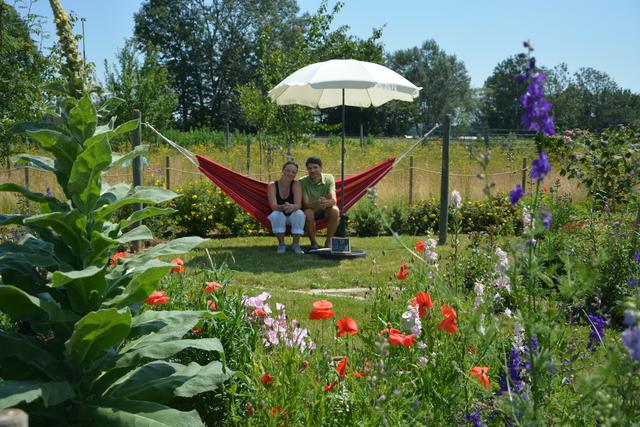 Freuten sich zahlreiche Gartenliebhaber durch ihren Naturschaugarten in Bierbaum führen zu dürfen: Kerstin Teubl und Wolfgang Seidl.