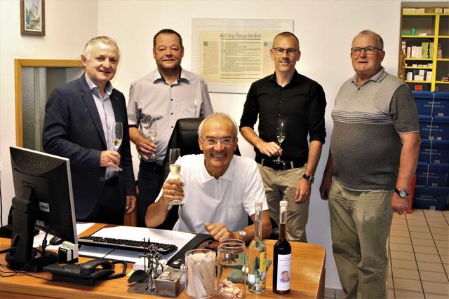 Bürgermeister Karl Stegh, Vizebürgermeister Johann Reitbauer, Amtsleiter Harald Schwödiauer, Amtsleiter a.D. Franz Putz (v. li.).