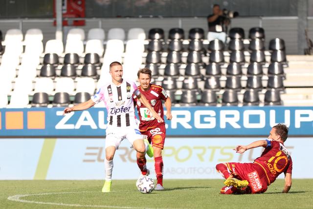 Der Steirer Reini Ranftl (l.) zählte in dieser Saison erneut zu den Fixsternen am schwarz-weißen Fußball-Firmament.