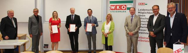 RSTL Mag. Majcan, Präsident Herk, Ing. Brabecb-Tappler, KommR Lampl, Mag. Dr. Schweiggl, VPräs. Lechner, VPräs. Ritter, Vpräs. Herz, Direktor Dernoscheg