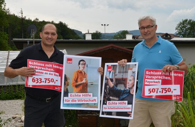 SPÖ Fraktionsvorsitzender Reichenau GGR Oliver Kobald & SPÖ Fraktionsvorsitzender Payerbach GGR Franz Perner