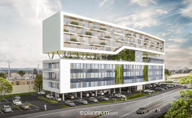 So soll der neue Gesundheitskomplex in Amstetten aussehen.