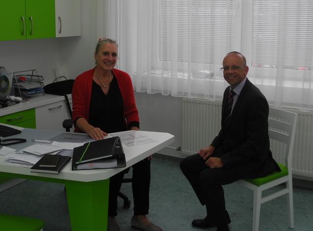 Allgemeinmedizinerin Angelika Pallisch und Alfred Novotny (ÖGK).