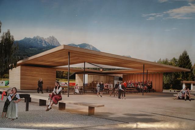 So wird sich der Dorplatz präsentieren, wenn alles fertig ist.