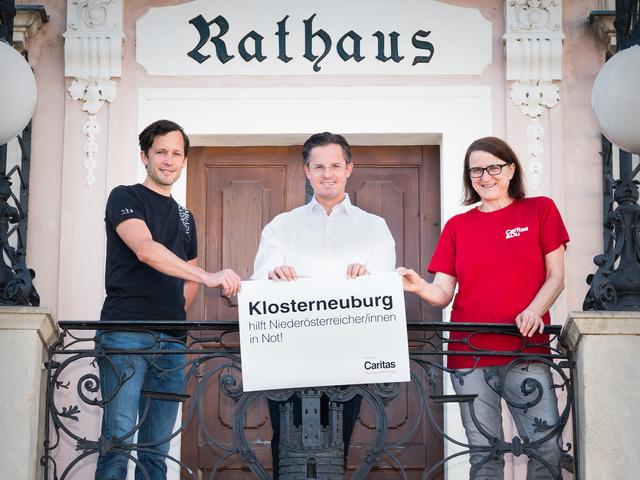 Klaus Schwertner, Generalsekretär der Caritas der Erzdiözese Wien, Stefan Schmuckenschlager, Waltraud Fastl (Caritas der Erzdiözese Wien). | Foto: StefanieJSteindl