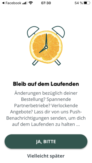 Unser App Tipp der Woche "Too Good to Go" ist eine App, um auf günstige und angenehme Weise Lebensmittel zu retten. Einfach die App installieren, schauen, welche Anbieter es in der Nähe gibt, bestellen und günstige Lebensmittel abholen. | Foto: Screenshot