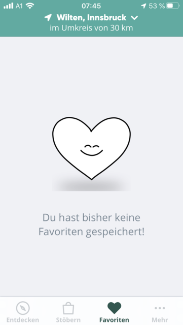 Unser App Tipp der Woche "Too Good to Go" ist eine App, um auf günstige und angenehme Weise Lebensmittel zu retten. Einfach die App installieren, schauen, welche Anbieter es in der Nähe gibt, bestellen und günstige Lebensmittel abholen. | Foto: Screenshot