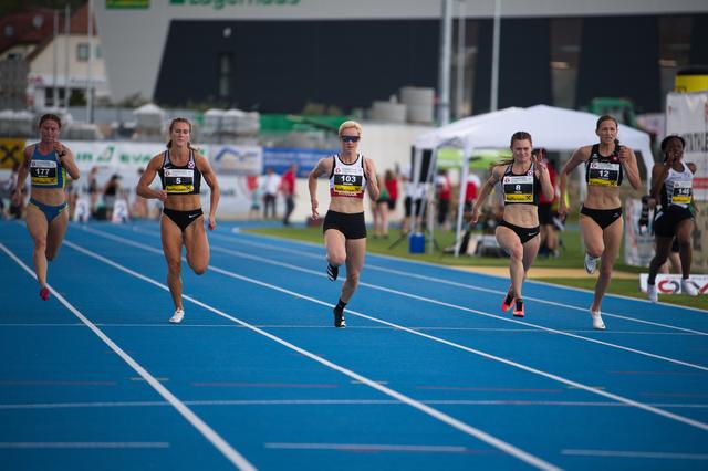Die Deutsche Tiffany Eidner (Nr. 103) gewann das 100m-Finale.