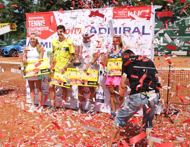 Die Finalisten: Kraus, Ofner sowie die Sieger Novak & Grabher (v.l.).