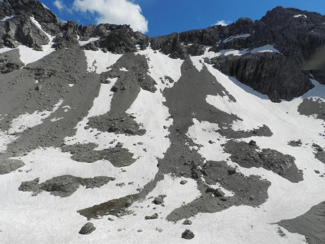 In den Lechtaler Alpen (Gemeindegebiet Zams) stürzte eine 56-Jährrige nach Überschreitung der Bittrichscharte ca. 230 Höhenmeter über felsdurchsetztes Gelände ab.