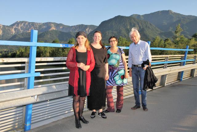 "Brücken bauen"-Kunstschaffende Barbara Ambrusch-Rapp, Tanja Prušnik, Monika Grill, Gustav Januš   | Foto: Marcel Ambrusch